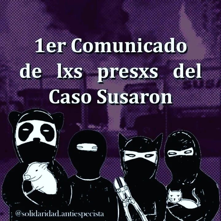 1er Comunicado de lxs presxs del Caso Susaron@solidaridad.antiespecista