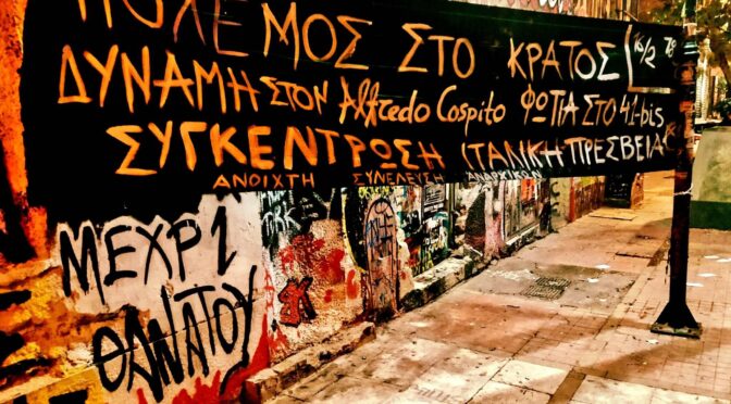 Solidarity to comrade Alfredo Cospito! Sempre con l’anarchia! [IT-EN/GR, By Open Assembly of Anarchists (Athens – Greece)