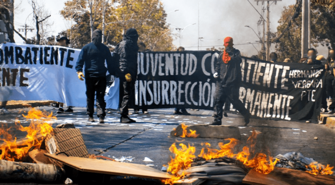 Santiago, Chile: Incendiary Demonstration at the University of Chile (JGM)